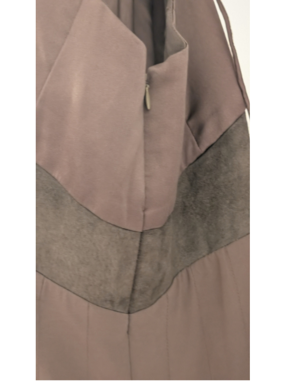 Nicole Miller Collection Silk Leather Strappy Back Maxi Evening Gown Size 6 - Picture 11 of 15